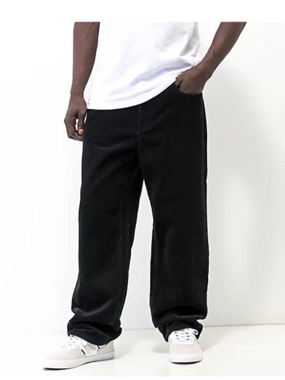 Empyre Loose Fit Black Corduroy Skate Pants